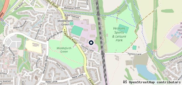 Map showing the location of Factory Lane Garage