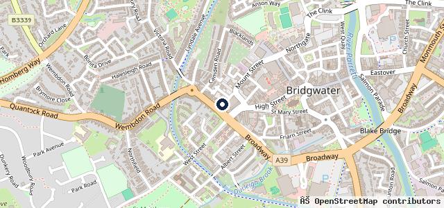 Map showing the location of Bridgwater Ford - Foray Motor Group