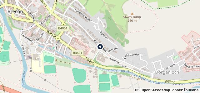 Map showing the location of Brecon M O T & Tachograph Centre Ltd