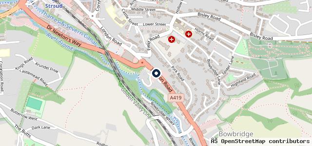Map showing the location of Bristol Street Motors Ford Stroud
