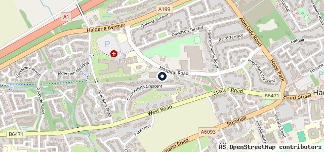 Map showing the location of Guys Garage | Haddington