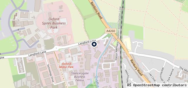 Map showing the location of Mercedes-Benz and smart of Oxford