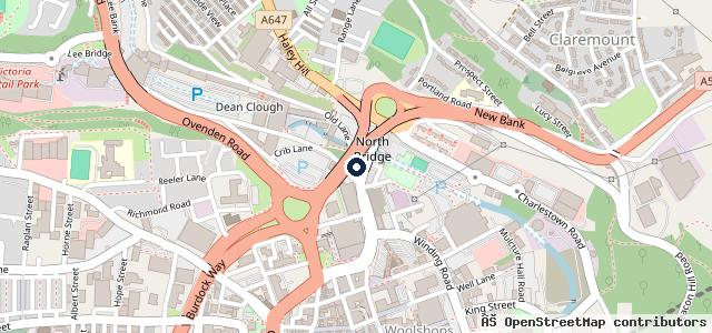 Map showing the location of North Bridge Motors Halifax - EuroRepar Car Service