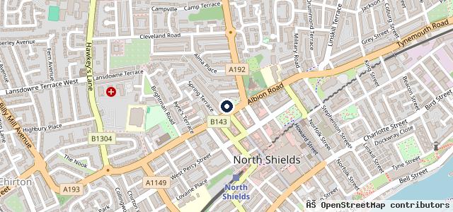 Map showing the location of Central Motors.N.E.ltd