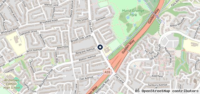 Map showing the location of Cop Lane Garage Ltd