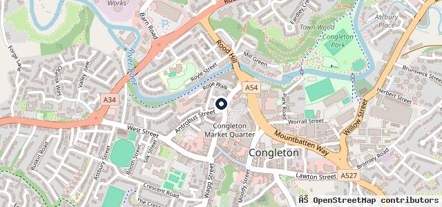 Map showing the location of Congleton Repair Cafe - Last Saturday of the Month