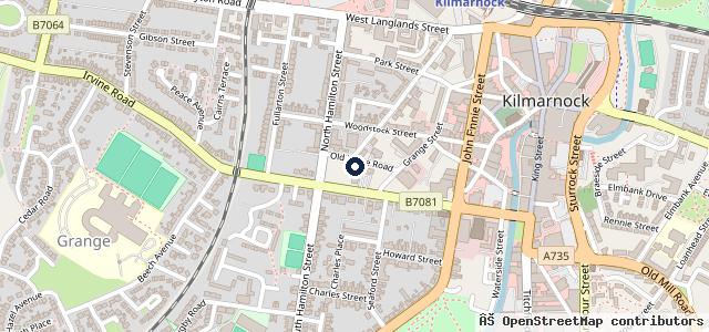 Map showing the location of Arnold Clark Kilmarnock Click & Collect