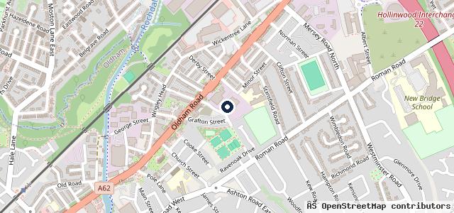 Map showing the location of Manchester vehicle repairs and paint & recovery 24/7