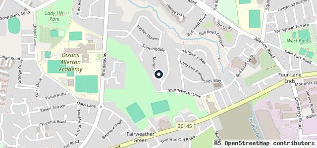 Map showing the location of Drighlington MOT Centre