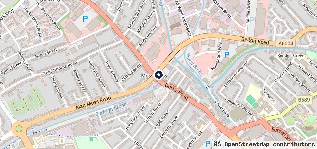 Map showing the location of DW Motor Services Alloy Wheel Refurbishment & Car Body Repair Centre Loughborough