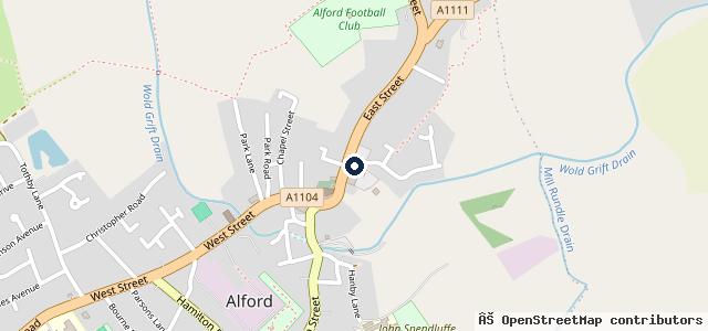 Map showing the location of East End Garage