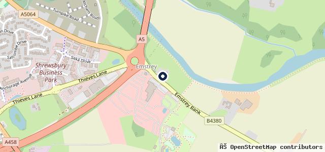 Map showing the location of Salop Leisure