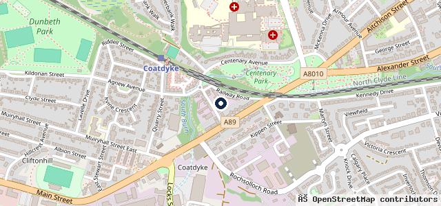 Map showing the location of Fastfit Airdrie Ltd