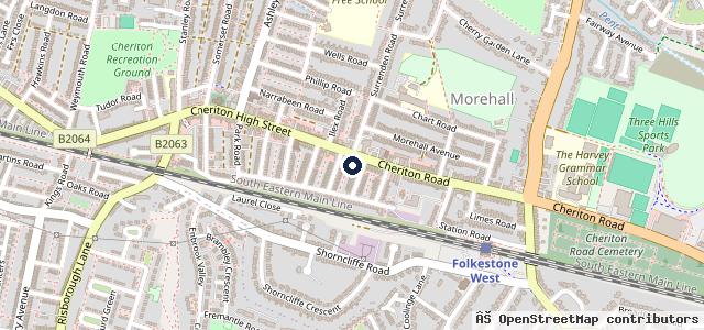 Map showing the location of Folkestone Motors ltd