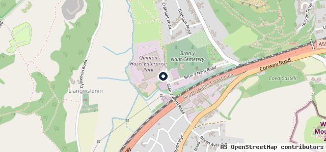 Map showing the location of North Wales Recovery
