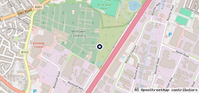 Map showing the location of Mervyn Stewart MG Belfast