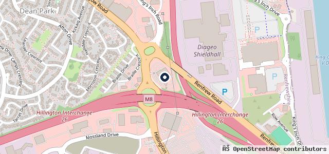 Map showing the location of Glasgow Audi