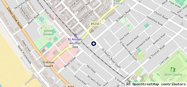 Map showing the location of Quicksave Motorist Centre (St.Annes)