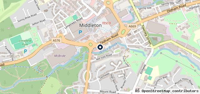 Map showing the location of Halfords Autocentre Middleton