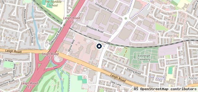 Map showing the location of Halfords Autocentre