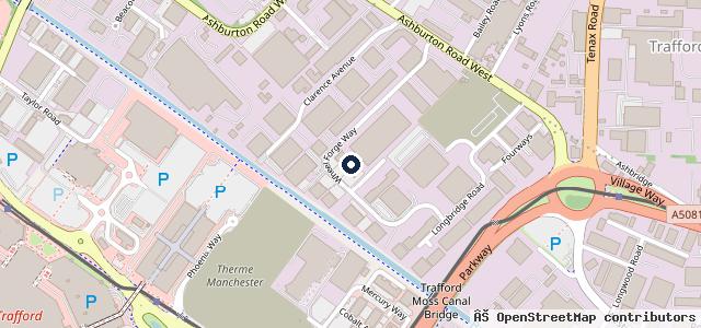 Map showing the location of Halo Accident Repair Centre Trafford Park