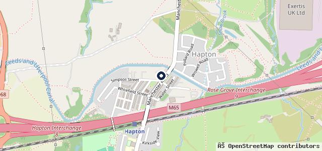 Map showing the location of Hapton MOT Centre