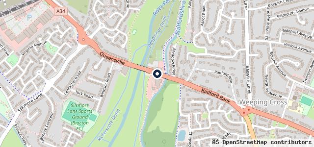 Map showing the location of Lookers Stafford BMW