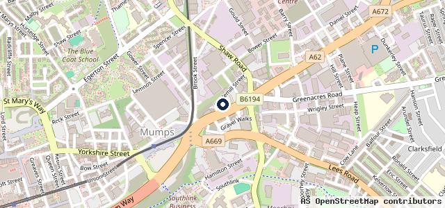 Map showing the location of Kwik Fit - Oldham
