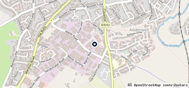 Map showing the location of Marston MOT Centre