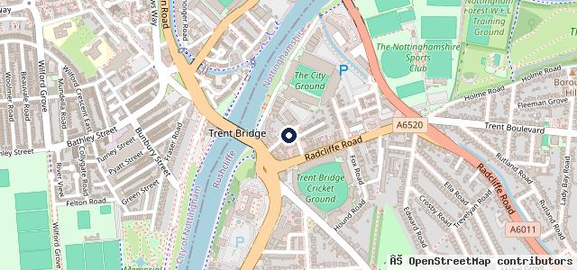 Map showing the location of Lindleys Autocentres Nottingham (West Bridgford)