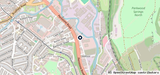 Map showing the location of Stoneacre Sheffield Hillsborough (Unit 1)