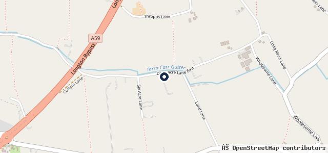 Map showing the location of Longton MOT Centre