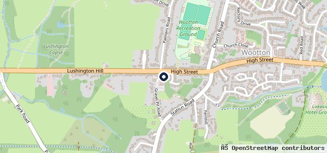 Map showing the location of Lushington Hill Bodyshop