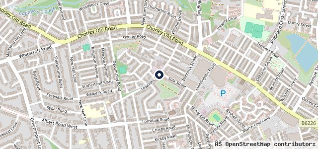 Map showing the location of Lowndes Street Garage Independent vehicle repairs, diagnostics and MOT
