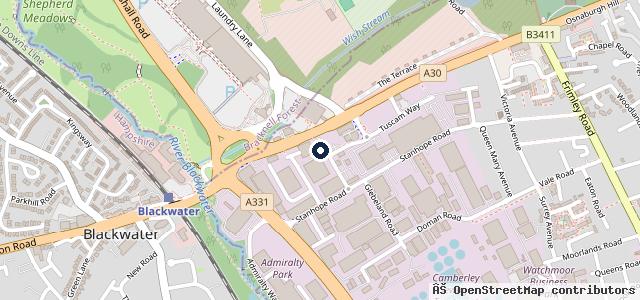Map showing the location of Martins Volkswagen Service Centre