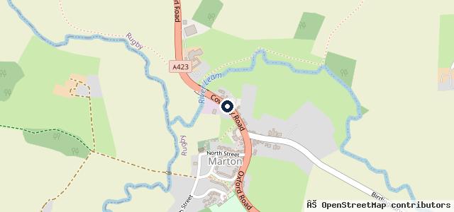 Map showing the location of Marton Garage