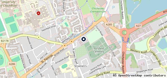 Map showing the location of Meakins & Son Ltd Chichester
