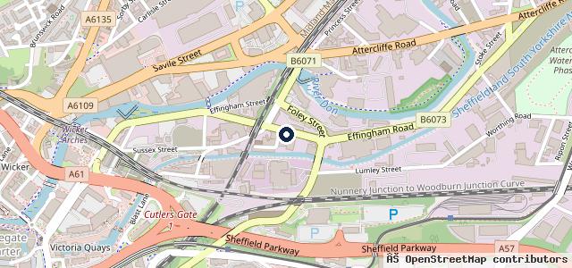 Map showing the location of Saj's Auto Repairs