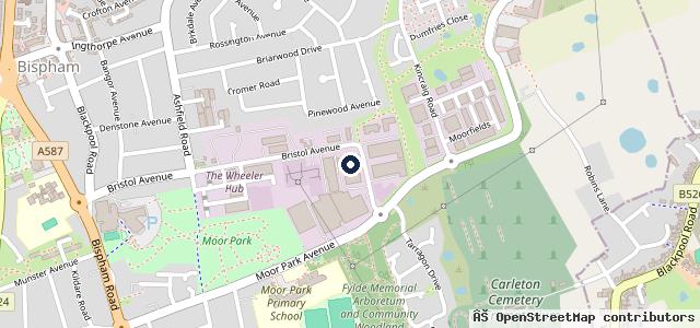 Map showing the location of MJT Body Repairs | Bispham