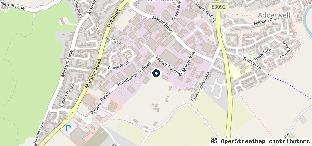 Map showing the location of J F Mot Centre
