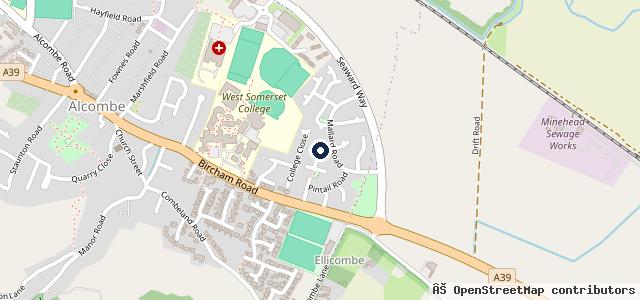 Map showing the location of Minehead MOT Centre Ltd