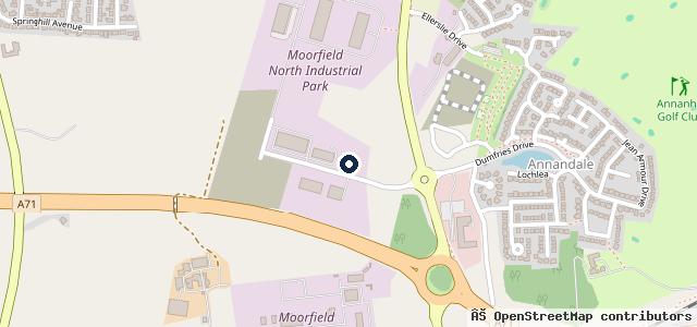 Map showing the location of Moorfield Motor Services