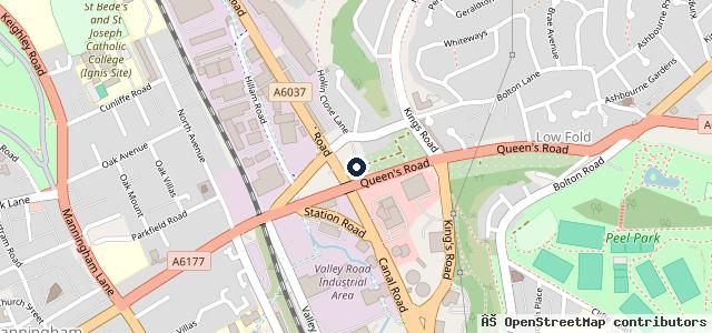 Map showing the location of Kahn Headquarters - Bradford, UK