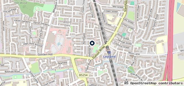 Map showing the location of OAKWELL - Leyland's Garage