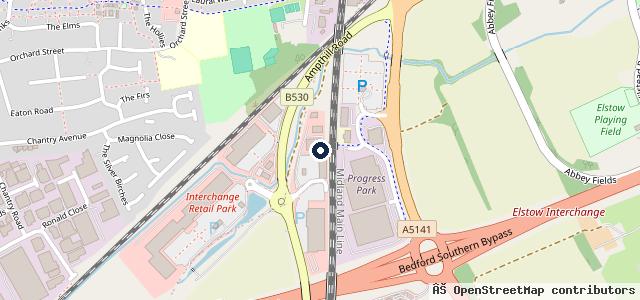 Map showing the location of Motorvogue SEAT Bedford