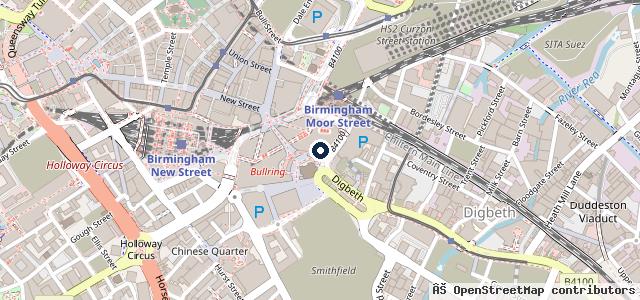 Map showing the location of H2O Car Valeting - Bullring