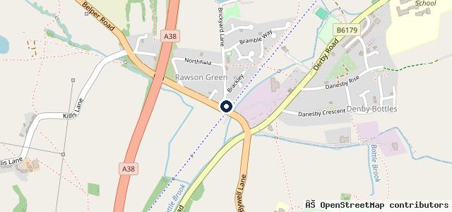 Map showing the location of Nash Service Centre