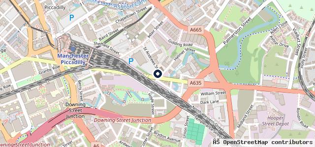 Map showing the location of Tiger Tyre Centre MCR
