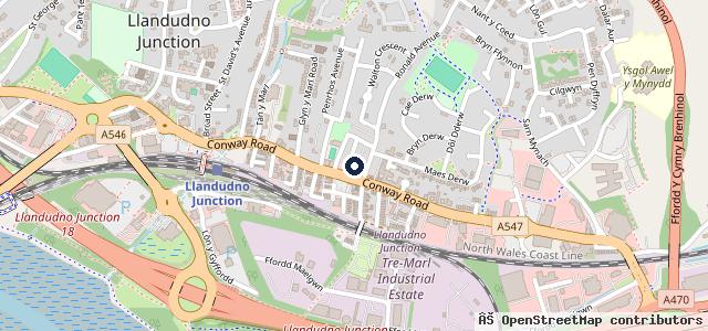 Map showing the location of Oswald Road Garage
