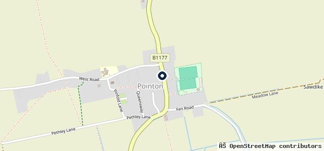 Map showing the location of Pointon Garage